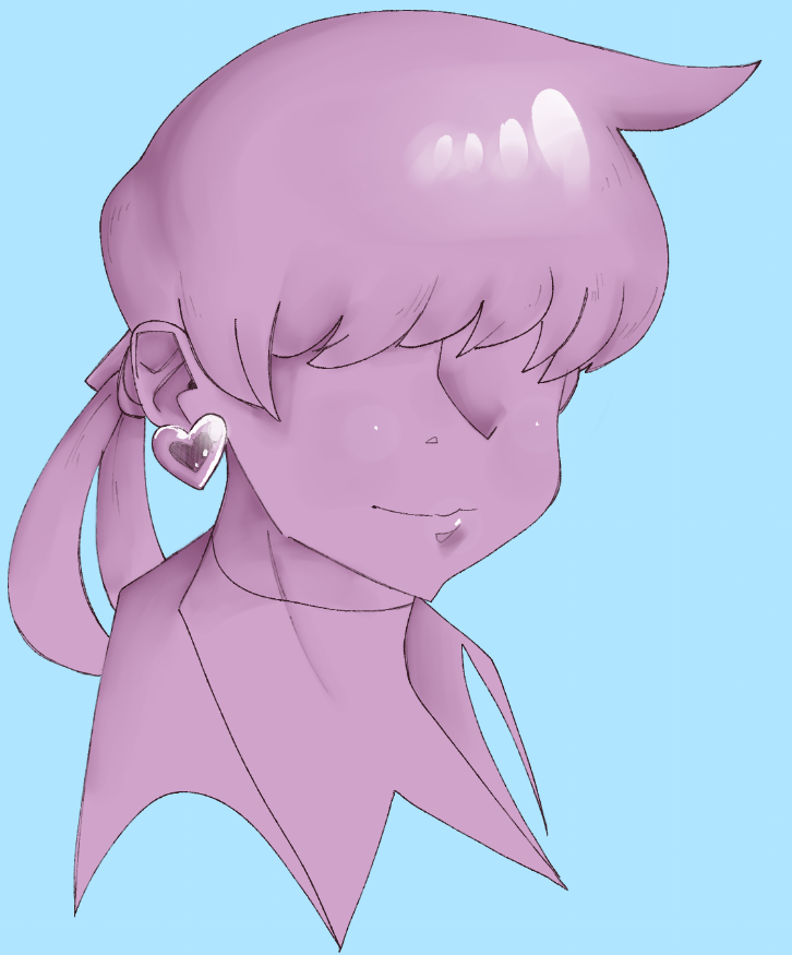 1shermieaday, shermie (kof), the king of fighters, 1girl, earrings, female focus, heart, jewelry, long hair, ponytail, smile, twintails