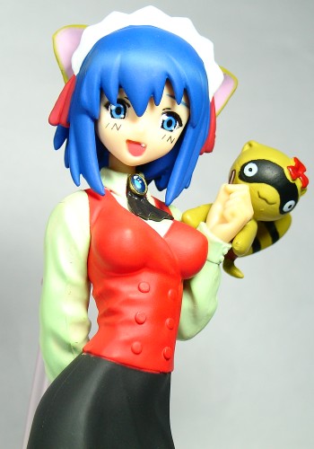 kokubunji koyori, posokichi, nurse witch komugi-chan, onegai teacher, lowres, photo (medium), 1girl, cosplay, fang, female focus, figure, head swap, pencil skirt, skirt, solo, teacher