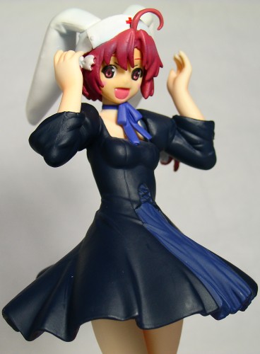nakahara komugi, reverie metherlence, elemental gelade, nurse witch komugi-chan, lowres, photo (medium), 1girl, ahoge, animal ears, cosplay, female focus, figure, head swap, pink hair, rabbit ears, solo