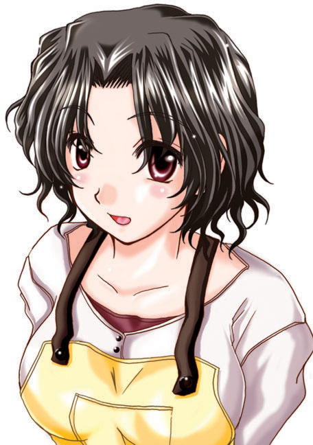yuzuhara haruka, to heart (series), to heart 2, 00s, 1girl, apron, female focus, short hair, solo