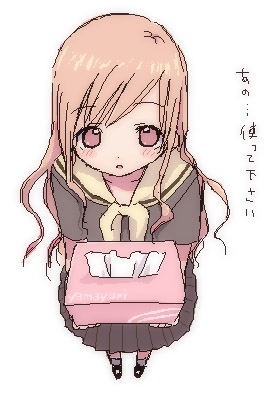 toudou shimako, maria-sama ga miteru, lowres, 00s, 1girl, female focus, oekaki, school uniform, serafuku, simple background, solo, swept bangs, white background