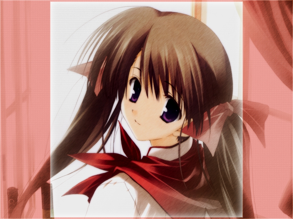 mitsumi misato, sumadera yukio, tenshi no inai 12-gatsu, 1girl, brown hair, female focus, purple eyes, solo, twintails