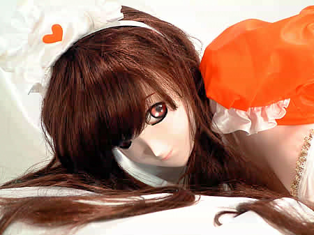 marin (soreyuke marin-chan), nonohara marin, soreyuke marin-chan, lowres, photo (medium), 1girl, cosplay, doll, female focus, figure, solo