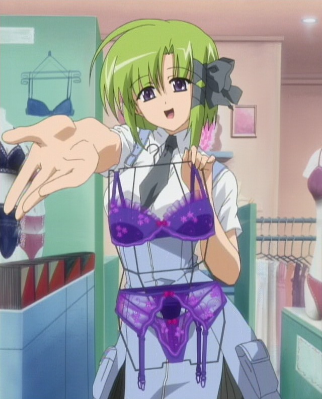 shigure asa, shuffle!, anime screenshot, official art, 00s, 1girl, episode6, female focus, lingerie, solo, underwear