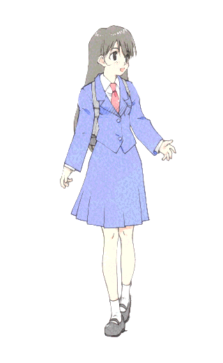 animated, animated gif, 1girl, bag, blazer, clothes lift, dress shirt, female focus, jacket, necktie, panties, pleated skirt, school bag, school uniform, shirt, shoes, skirt, skirt lift, socks, solo, underwear, white panties, wind, wind lift