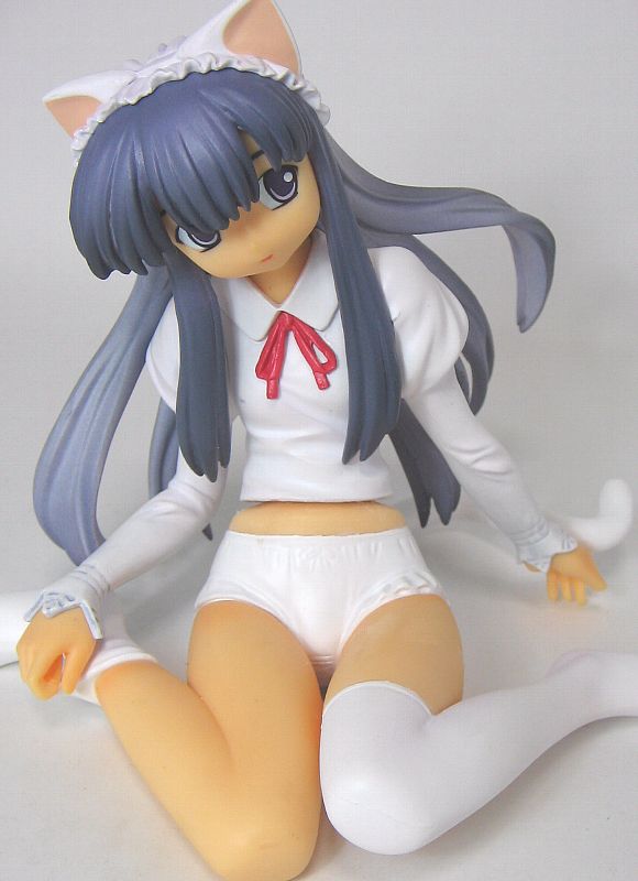 hazuki (tsukuyomi), tsukuyomi moonphase, photo (medium), 00s, asymmetrical clothes, figure, panties, single thighhigh, solo, thighhighs, underwear