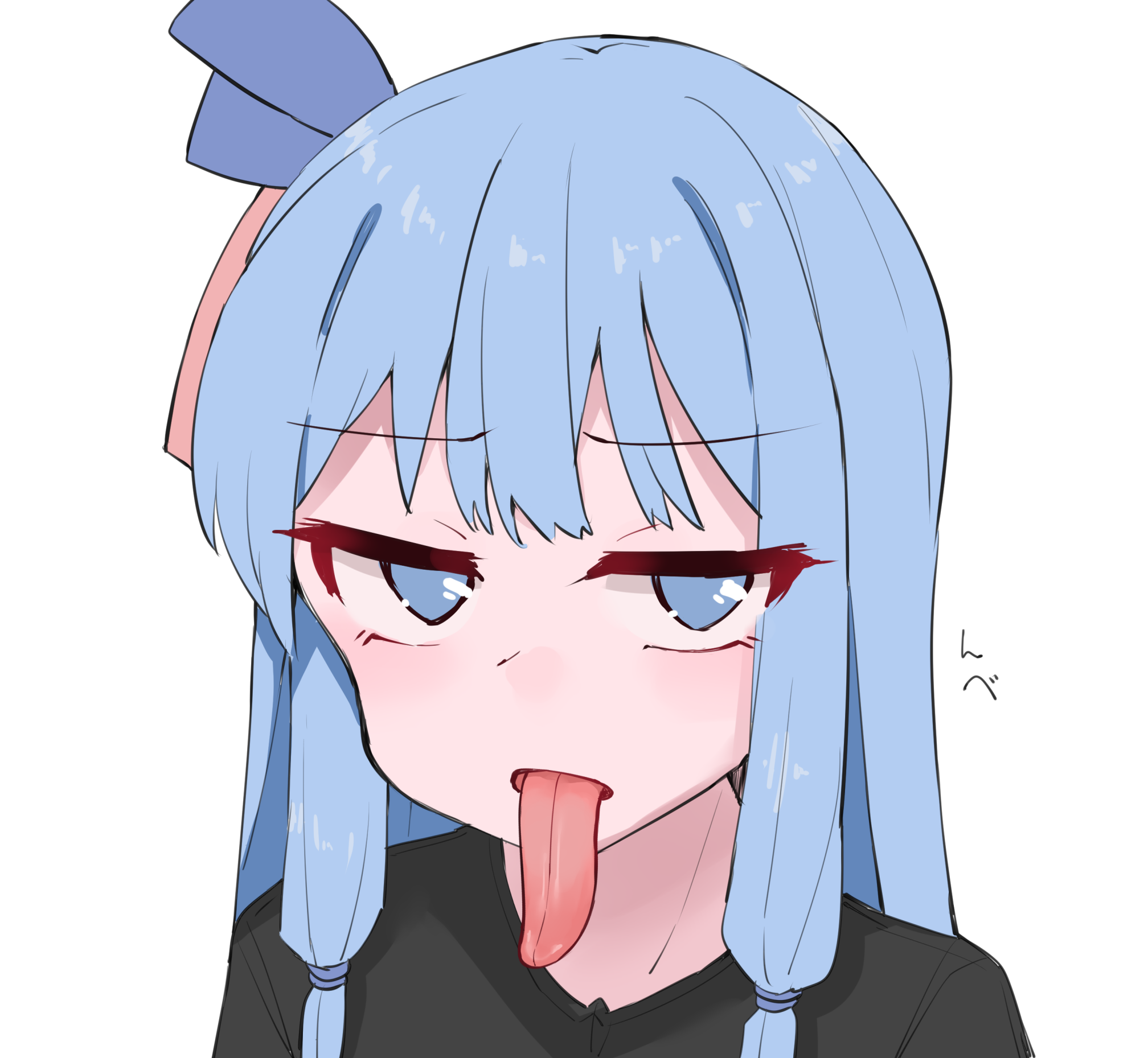 huuapainter, kotonoha aoi, voiceroid, tagme, 1girl, long tongue, tongue, tongue out