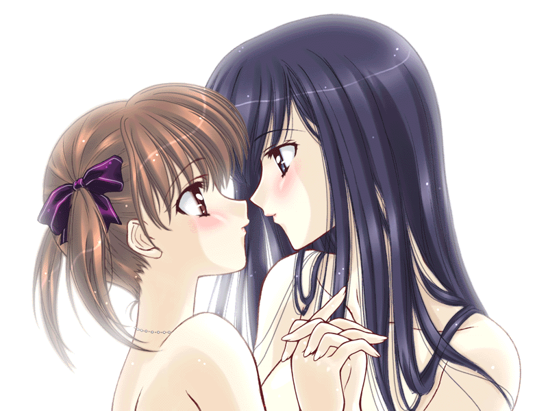 fukuzawa yumi, ogasawara sachiko, maria-sama ga miteru, animated, animated gif, 00s, 2girls, blinking, couple, eye contact, face-to-face, interlocked fingers, looking at another, multiple girls, portrait, yuri