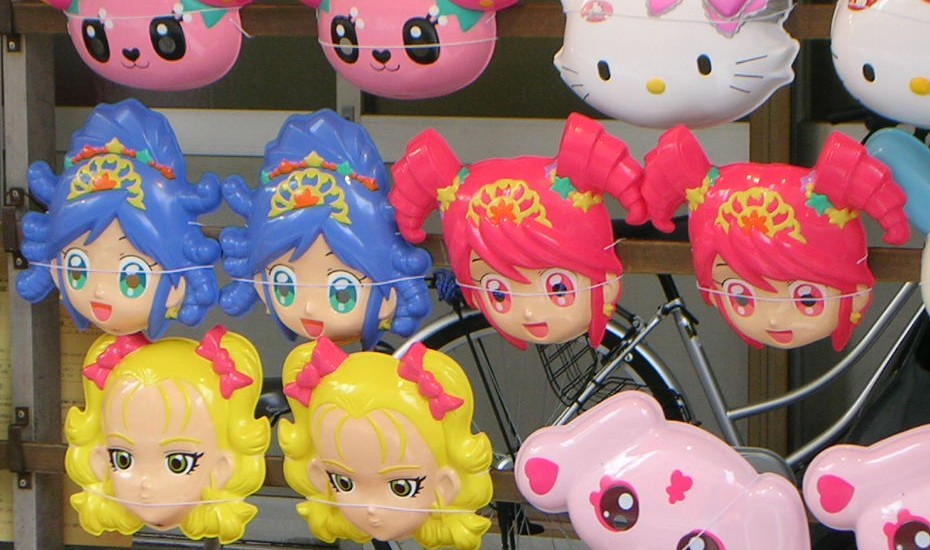fine (futagohime), kujou hikari, mipple, rein (futagohime), shiny luminous, fushigiboshi no futago hime, futari wa precure, futari wa precure max heart, hello kitty, precure, sanrio, photo (medium), 00s, :3, black eyes, blonde hair, bow, cat, crossover, drill hair, green eyes, grey eyes, hair bow, heart, mask, pink eyes, pink hair, ponytail, ringlets, star (symbol), tiara, twin drills, twintails, whiskers
