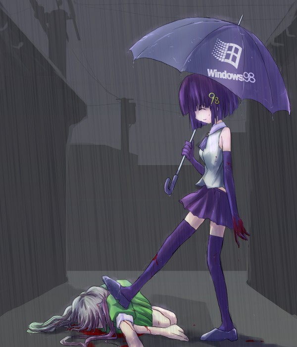 98-tan, 98se-tan, os-tan, blood, bob cut, umbrella