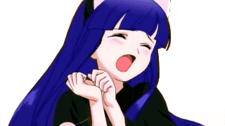 hazuki (tsukuyomi), tsukuyomi moonphase, animated, animated gif, lowres, 00s, 1girl, female focus, kemonomimi mode, own hands together, simple background, solo, white background