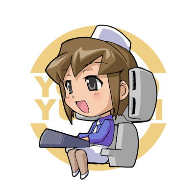 haganemaru kennosuke, yunoki yoriko, battle programmer shirase, lowres, 00s, 1girl, chibi, chibi only, female focus, pantyhose, short hair with long locks, solo