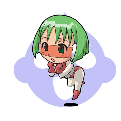 haganemaru kennosuke, sakurazaki kosuzu, tanpopo, dokkoida, lowres, 1girl, chibi, chibi only, female focus, solo