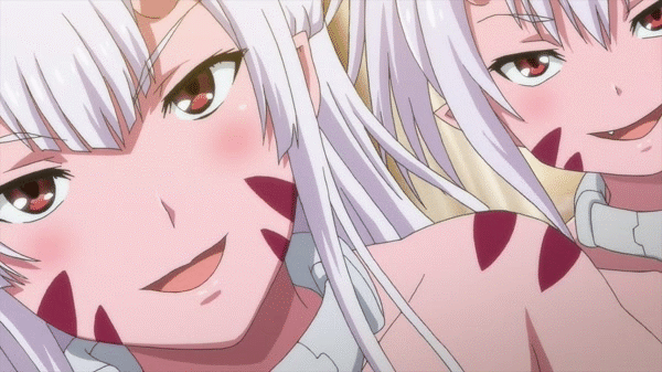 lisa alpacas, mimi alpacas, peter grill to kenja no jikan, animated, animated gif, ass, breasts, monster girl, nipples
