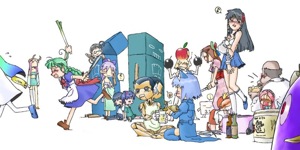 2003 server, 2k-tan, 3.1-tan, 95-tan, 98-tan, 98se-tan, dr norton, lindows, longhorn, me-tan, norton, nt-tan, osx, trend micro virus buster, xp-tan, os-tan, white legwear, character request, 2boys, 6+girls, ahoge, alcohol, all fours, apple, back-to-back, bald, black hair, blush, bob cut, bra, braid, closed eyes, fish girl, food, fruit, glasses, green hair, grin, indian style, japanese clothes, katana, kimono, long hair, maid, miniskirt, multiple boys, multiple girls, musical note, old, old man, open mouth, pervert, running, school uniform, shorts, simple background, single thighhigh, sitting, skirt, sleeping, smile, socks, spoken musical note, spring onion, standing, sword, thighhighs, twin braids, underwear, undressing, weapon, white background