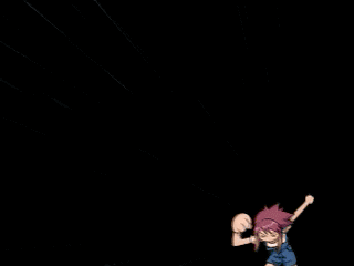 naegino sora, kaleido star, animated, animated gif, lowres, 00s, black background, qvga, simple background, solo, thumbs up