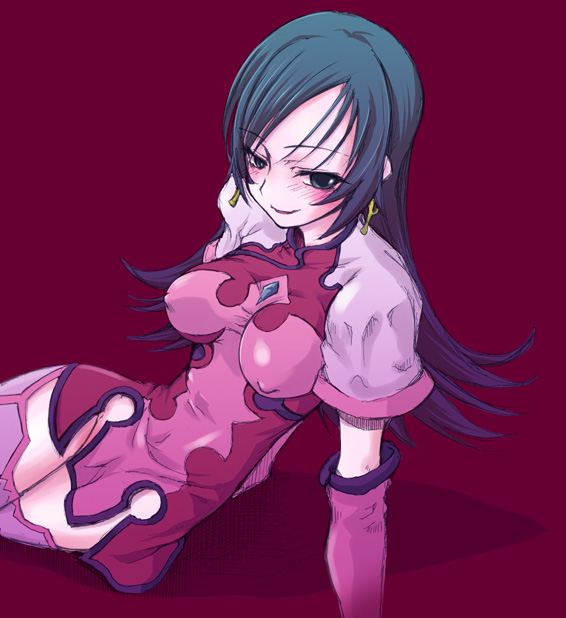 maybe, kotona elegance, zoids, zoids genesis, 00s, 1girl, aqua eyes, aqua hair, blush, breasts, covered erect nipples, earrings, elbow gloves, female focus, gloves, gradient hair, impossible clothes, impossible shirt, jewelry, long hair, medium breasts, multicolored hair, no panties, pink gloves, pink thighhighs, red background, shirt, simple background, smile, solo, thighhighs