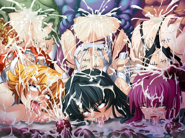 kagami hirotaka, igawa asagi, igawa sakura, oboro (taimanin asagi), taimanin (series), taimanin asagi, ass grab, 00s, ahegao, anal, ass, blonde hair, blush, body writing, bukkake, censored, clothed sex, cum, cum in pussy, cum on ass, cum on body, cum on clothes, cum on lower body, cum pool, doggystyle, facial, fucked silly, green hair, group sex, happy, hetero, monster, orgy, pink hair, rolling eyes, rough sex, sex, sex from behind, tally, tongue, top-down bottom-up, torn clothes