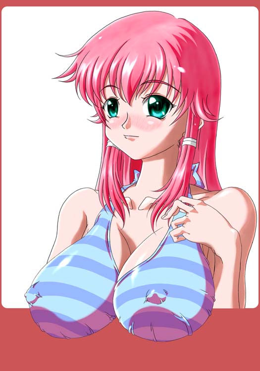 tagme, bikini, breasts, covered erect nipples, large breasts, striped bikini, striped clothes, swimsuit