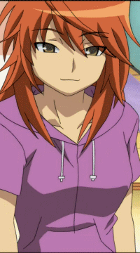 ashirai makoto, chokotto sister, animated, animated gif, anime screenshot, lowres, 00s, 1girl, :d, ^ ^, antenna hair, arms up, bouncing breasts, breasts, breasts out, closed eyes, clothes lift, drawstring, female focus, flashing, happy, hood, hoodie, indoors, jiggle, medium breasts, midriff, motion blur, nipples, no bra, open mouth, red hair, ribs, shirt lift, short sleeves, smile, solo, undressing, upper body, wide hips