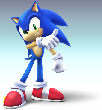 sonic the hedgehog, nintendo, sega, sonic (series), super smash bros., lowres, official art, tagme, 1boy, gloves, green eyes, male focus, red shoes, shoes, solo, white gloves