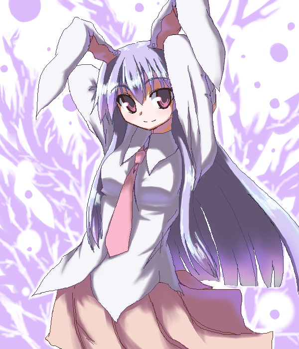 akiyasu, reisen udongein inaba, touhou, 1girl, animal ears, female focus, rabbit ears, shirt, skirt, solo, standing, touhuya