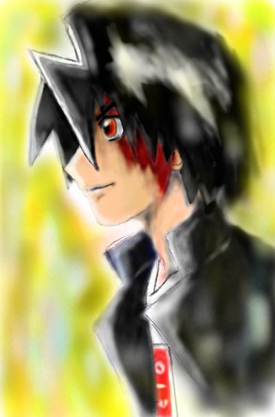 mutou kazuki, busou renkin, tagme, 00s, black hair, red eyes