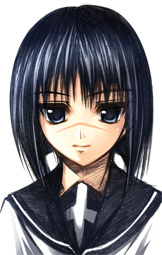 busou renkin, lowres, 00s, blue eyes, blue hair, scar, school uniform, serafuku