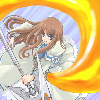 mutou mahiro, busou renkin, lowres, 00s, brown eyes, brown hair, school uniform, serafuku, sunlight heart