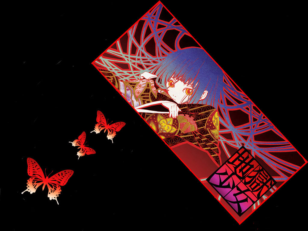 enma ai, jigoku shoujo, official art, official wallpaper, tagme, 00s
