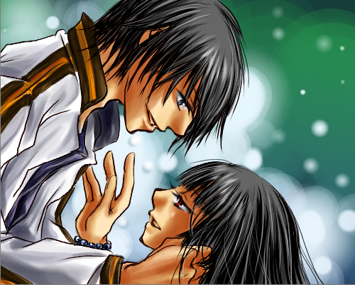 enma ai, ichimoku ren, jigoku shoujo, lowres, 00s, black hair, red eyes