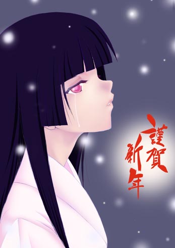 enma ai, jigoku shoujo, lowres, 00s, black hair, red eyes, tears