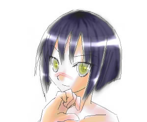 tsumura tokiko, busou renkin, lowres, 00s, blue hair, scar, yellow eyes
