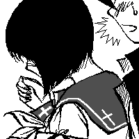 tsumura tokiko, busou renkin, lowres, 00s, monochrome, oekaki, school uniform, serafuku