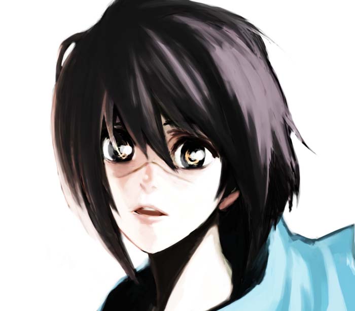 tsumura tokiko, busou renkin, 00s, black hair, scar, yellow eyes