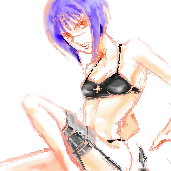 tsumura tokiko, busou renkin, lowres, 00s, blue hair, scar, valkyrie skirt