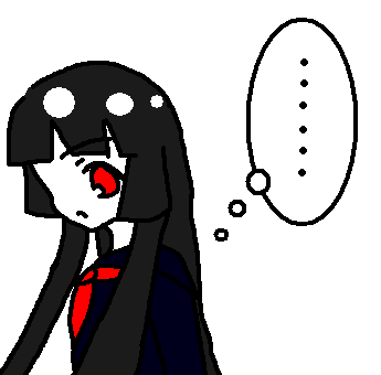 enma ai, jigoku shoujo, lowres, 00s, black hair, red eyes, school uniform, serafuku