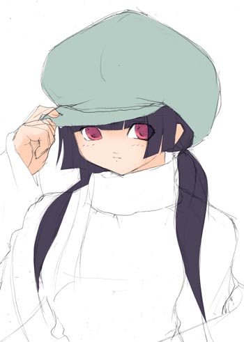 enma ai, jigoku shoujo, lowres, tagme, 00s, black hair, red eyes