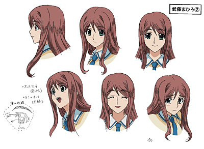 mutou mahiro, busou renkin, lowres, tagme, 00s, brown hair, sketch