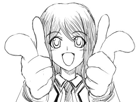 mutou mahiro, busou renkin, lowres, tagme, 00s, monochrome, sketch