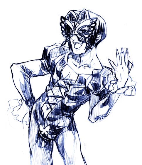 papillon, busou renkin, 00s, chono koshaku, monochrome, sketch