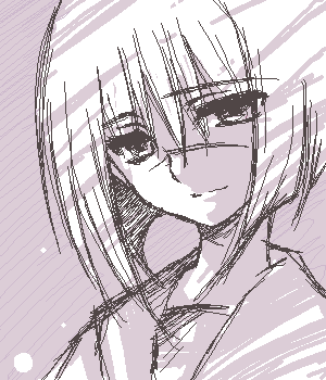 tsumura tokiko, busou renkin, lowres, 00s, monochrome, scar, sketch