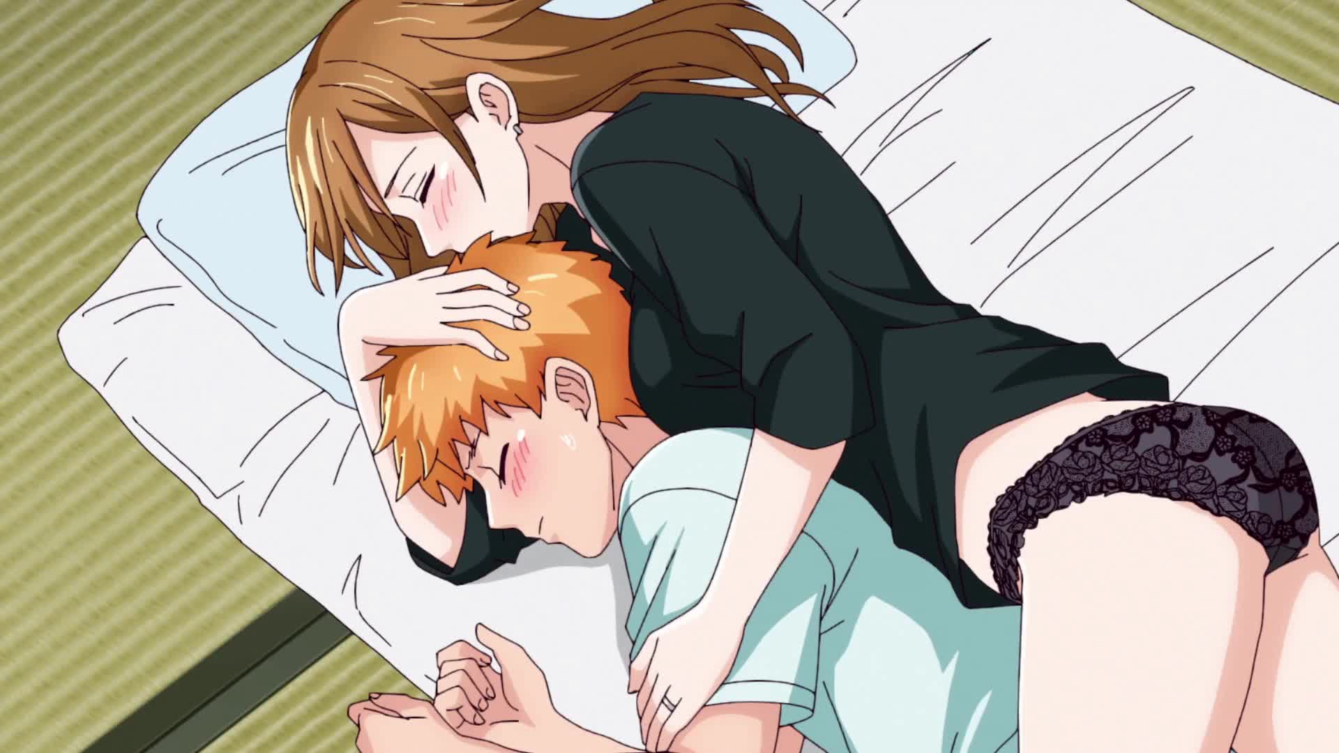 kirihara sari, tsuyoshi (hitozuma no kuchibiru wa kan chuuhai no aji ga shite), hitozuma no kuchibiru wa kan chuuhai no aji ga shite, animated, anime screenshot, highres, sound, tagme, video, 1boy, 1girl, alcohol, ass, back, beer, beer can, black bra, black panties, black shirt, blonde hair, blue pants, blue shirt, blush, bottomless, bra, breasts, breasts out, brown hair, can, cheating (relationship), cleaning fellatio, cleavage, closed eyes, clothed female nude male, collarbone, completely nude, drink can, earrings, fellatio, french kiss, hair between eyes, hand on another's head, hug, hug from behind, jewelry, kiss, large breasts, lips, long hair, lying, mature female, nipples, nude, on side, oral, panties, pants, photo (object), ring, sex, shirt, subtitled, thighs, tongue, tongue out, underwear, wedding ring