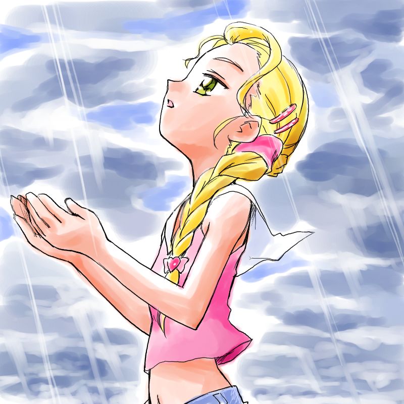 kujou hikari, futari wa precure, futari wa precure max heart, precure, tagme, 00s, blonde hair, green eyes