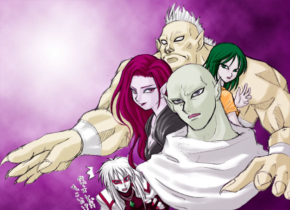 precure, tagme, green hair, red hair, white hair