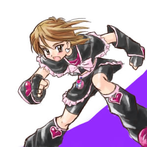 cure black, misumi nagisa, futari wa precure, precure, lowres, 00s, brown eyes, brown hair