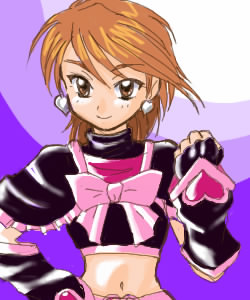 cure black, misumi nagisa, futari wa precure, precure, lowres, 00s, brown eyes, brown hair