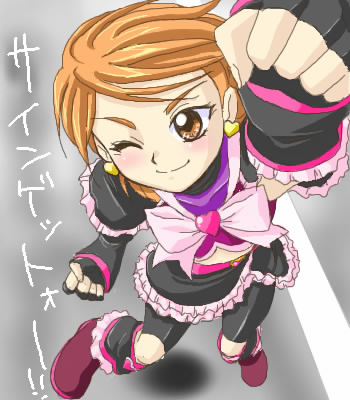 cure black, misumi nagisa, futari wa precure, precure, lowres, 00s, brown eyes, brown hair