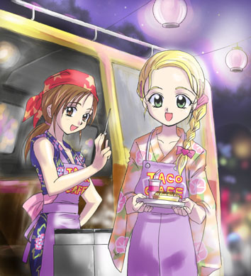 kujou hikari, futari wa precure, futari wa precure max heart, precure, lowres, tagme, 00s, blonde hair, brown hair, green eyes