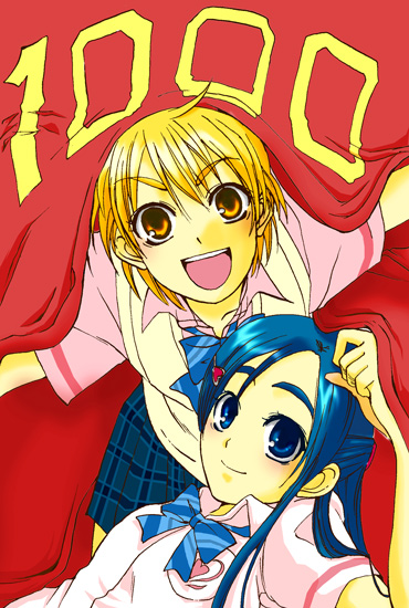 misumi nagisa, yukishiro honoka, futari wa precure, precure, 00s, blue eyes, blue hair, brown eyes, brown hair